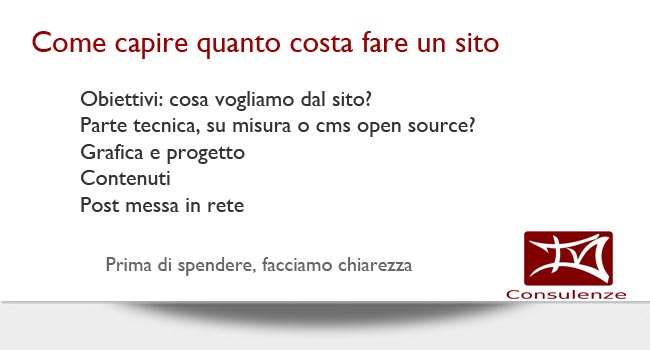 come capire quanto costa fare un sito senza nessuna esperienza?