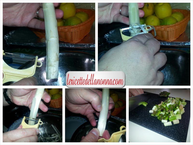 curare pulire gli asparagi bianchi o verdi
