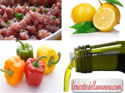 tartara di tonno e peperoni, un ottimo antipasto, un delizioso secondo piatto