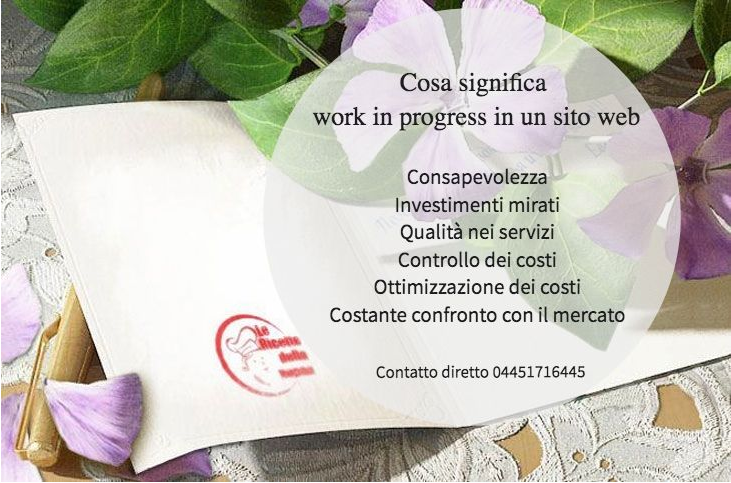 Cosa significa work in progress in un sito web